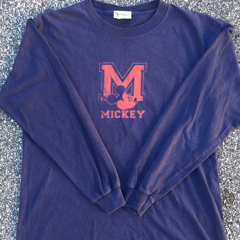 Vtg 90s Walt Disney Mickey Mouse Longsleeve Sz L